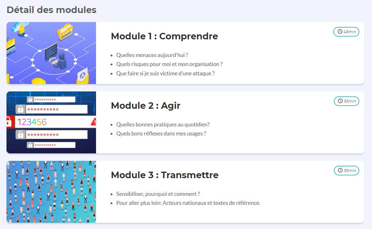 modules plateforme senscyber